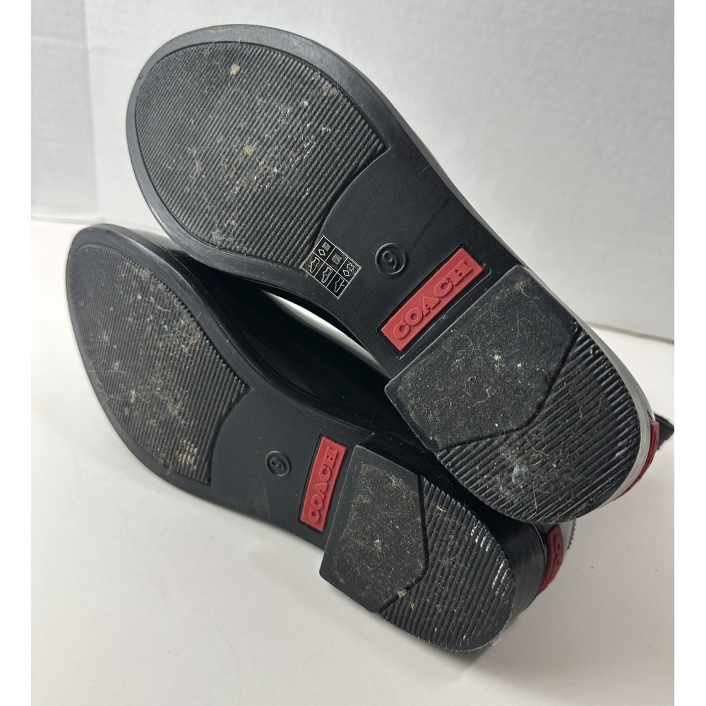 Coach Rivington Rain Boot Coach Signature Logo Shoes Black Booties Womens Size 9 - Picture 12 of 14